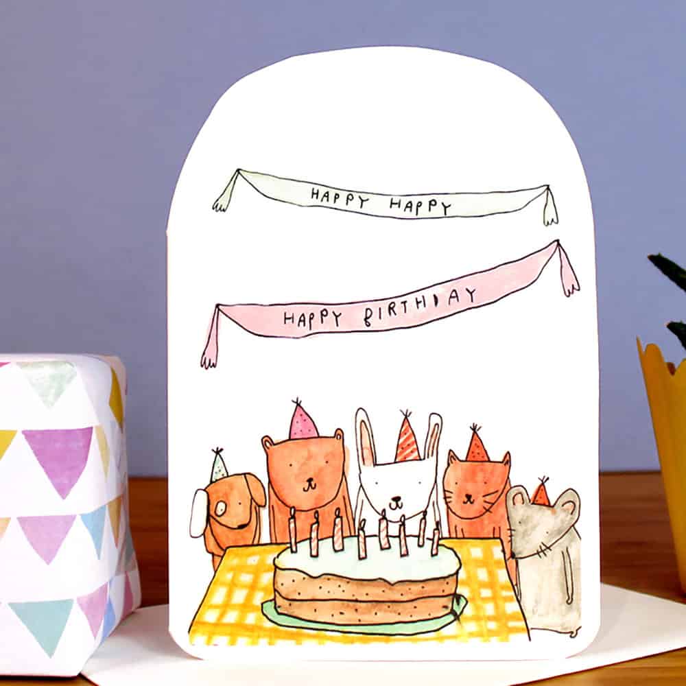 ANIMAL PARTY BIRTHDAY CARD