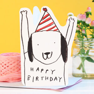 CUT-OUT DOG BIRTHDAY CARD