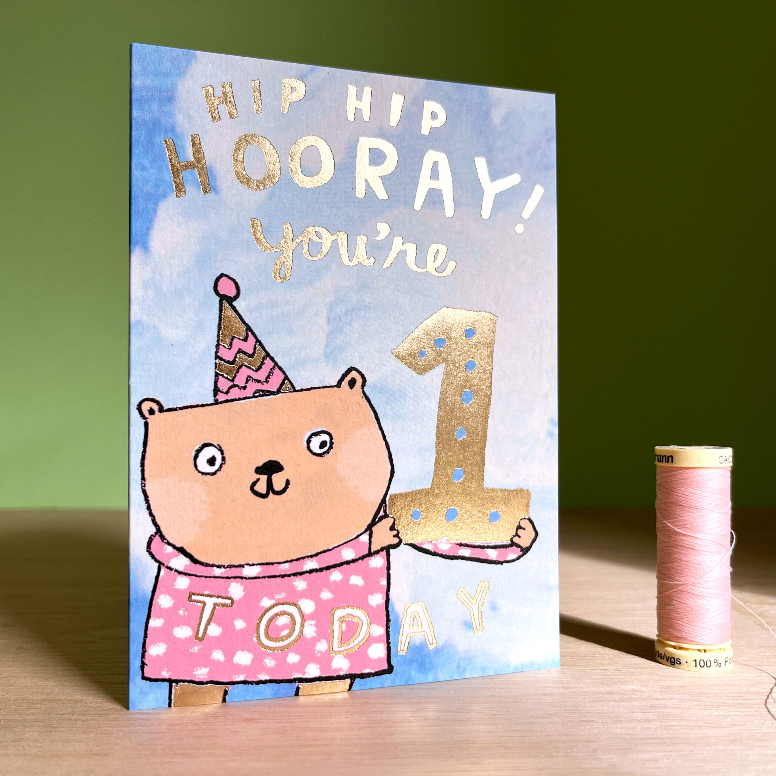 One Today! Birthday Card With Gold Foil