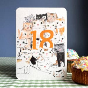 Eighteen Today Cats Card