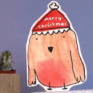 Cut-Out Robin Christmas Card