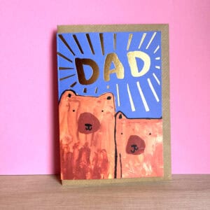 Gold Dad Bears Father’s Day Card
