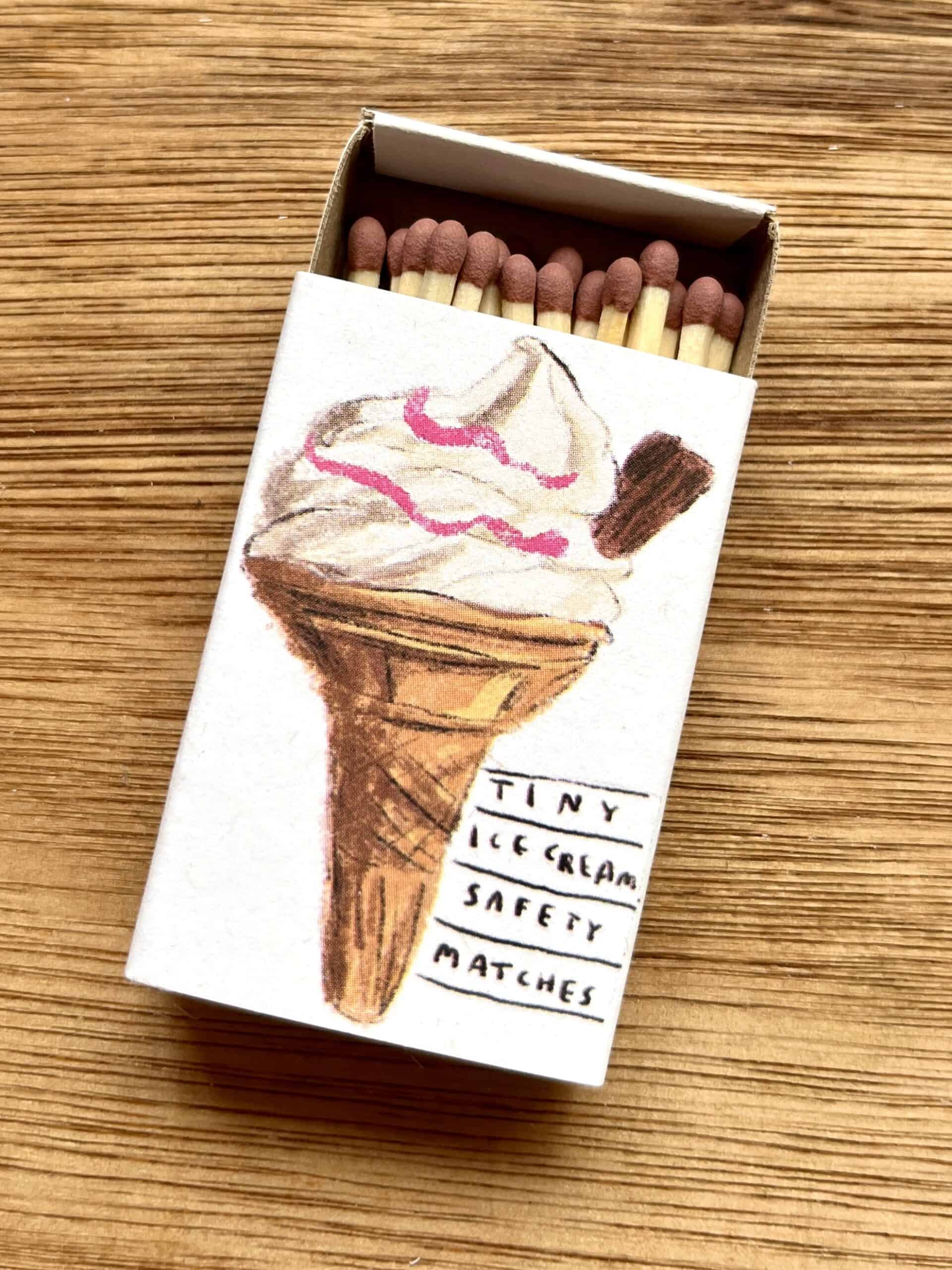 TINY ICE CREAM SAFETY MATCHES