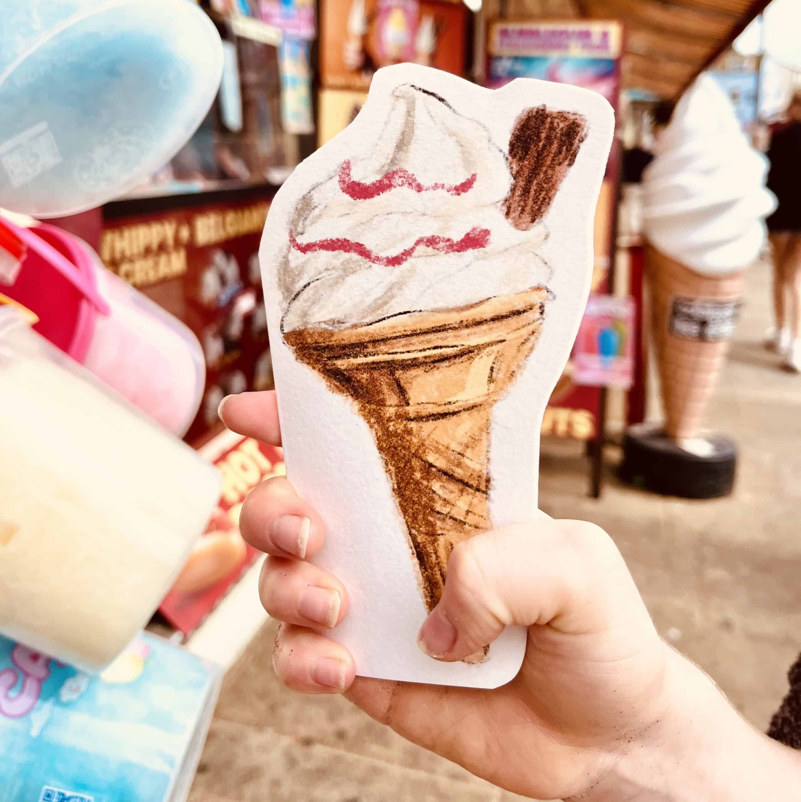 Ice Cream Cone Seaside Card