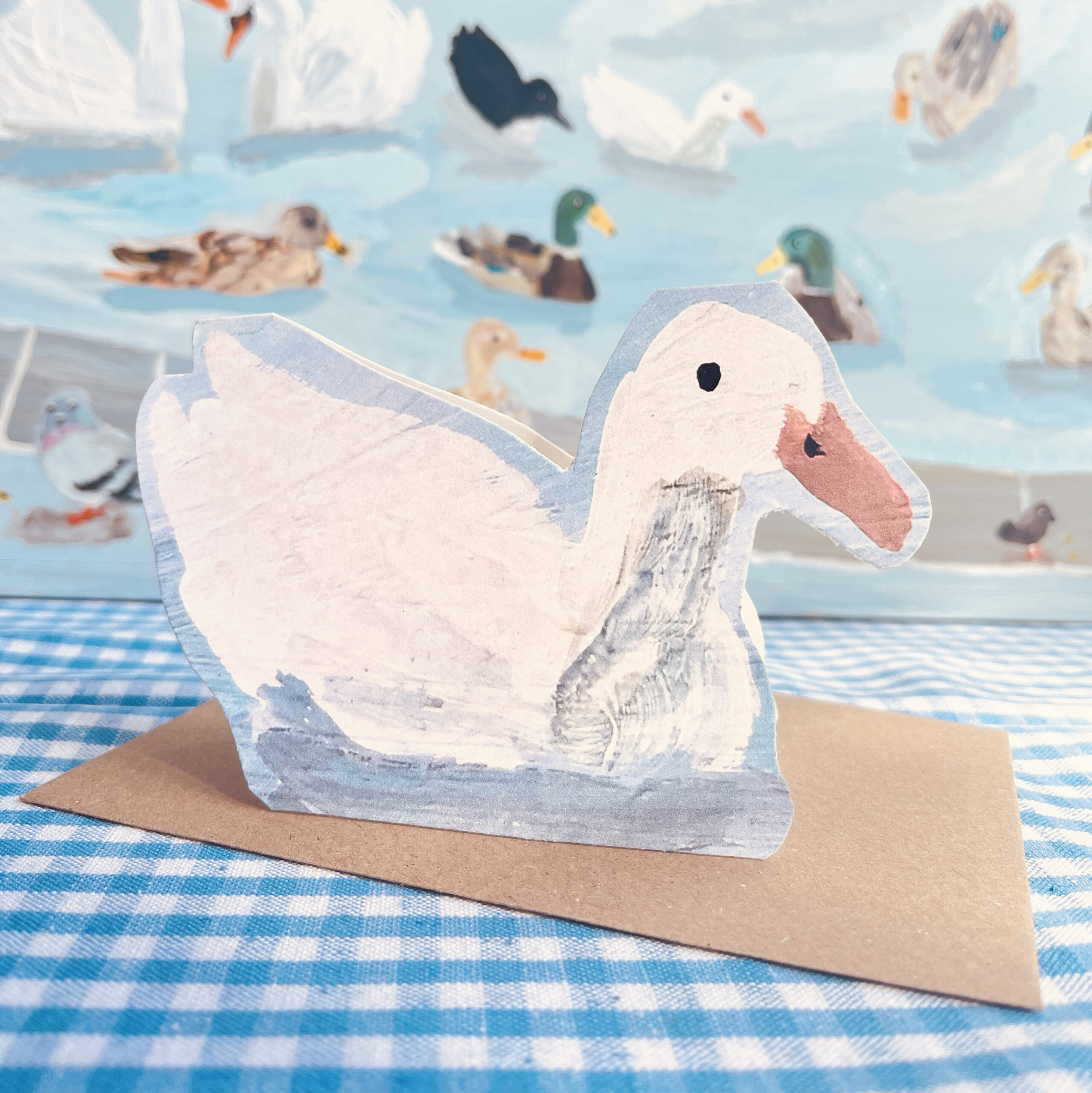 Swimming Duck Card