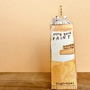 YELLOW PAINT CARD 'YOU ARE LIKE SUNSHINE'