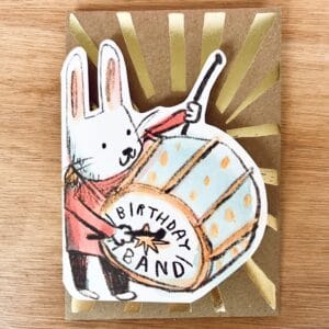 BIRTHDAY BAND DRUMMER CARD