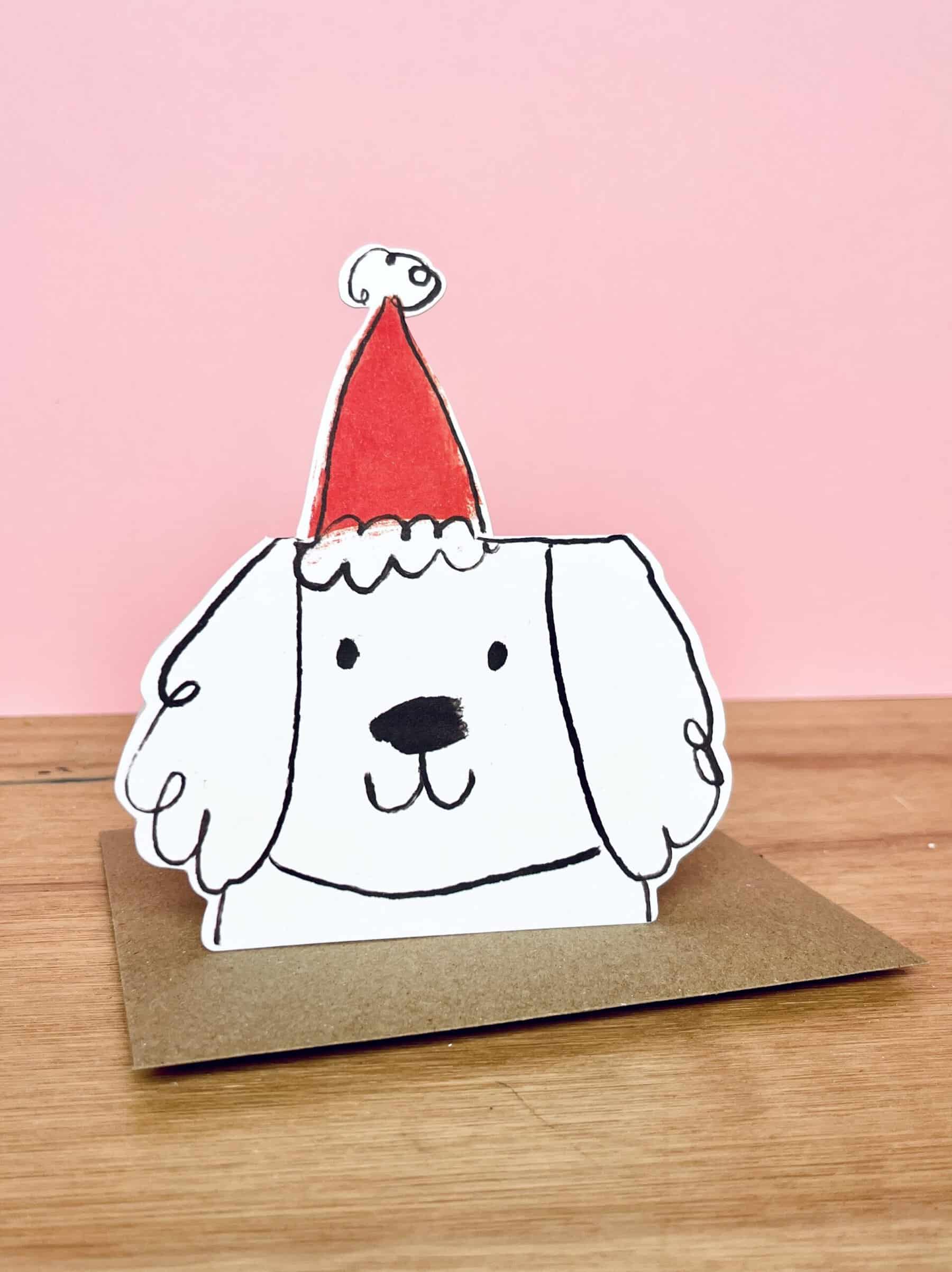 DOG HAT CHRISTMAS CARD - Image 3
