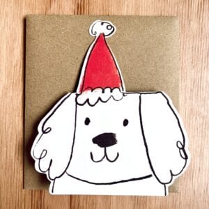 DOG HAT CHRISTMAS CARD