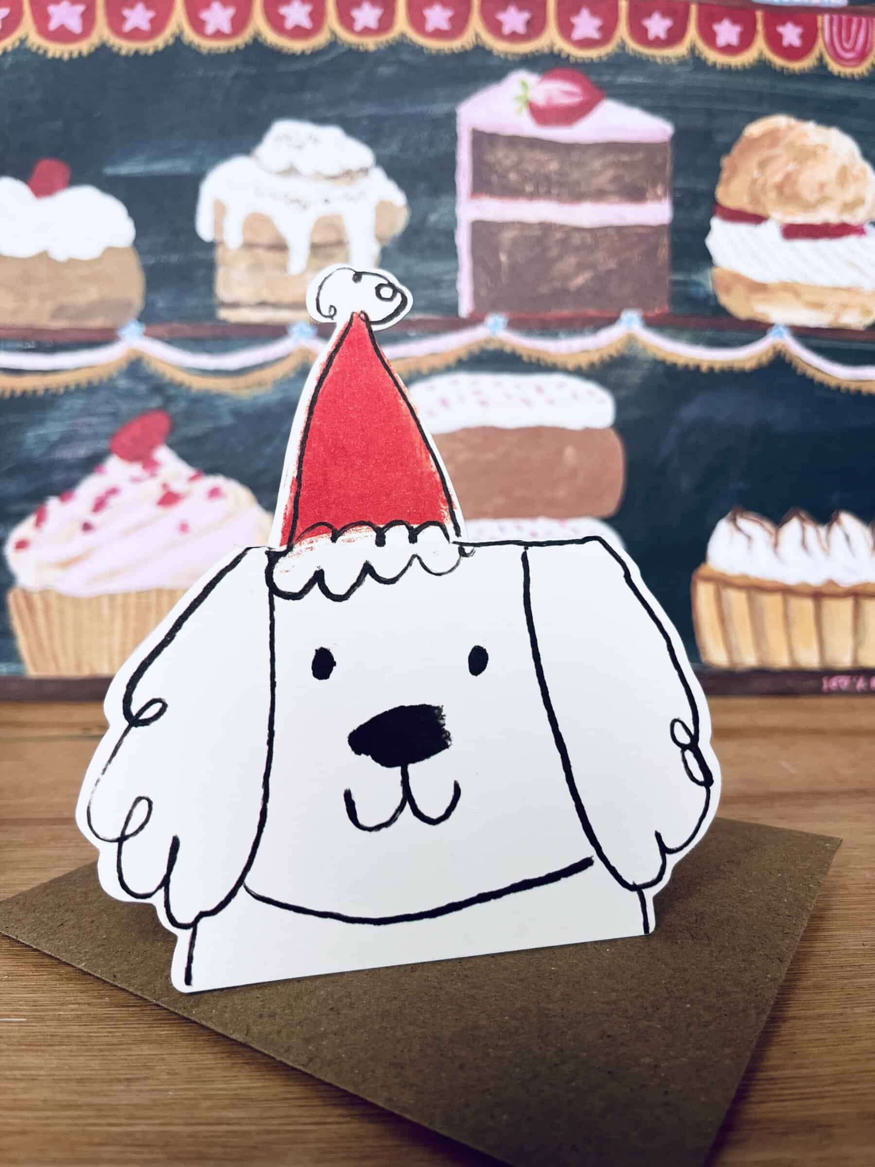 DOG HAT CHRISTMAS CARD - Image 2